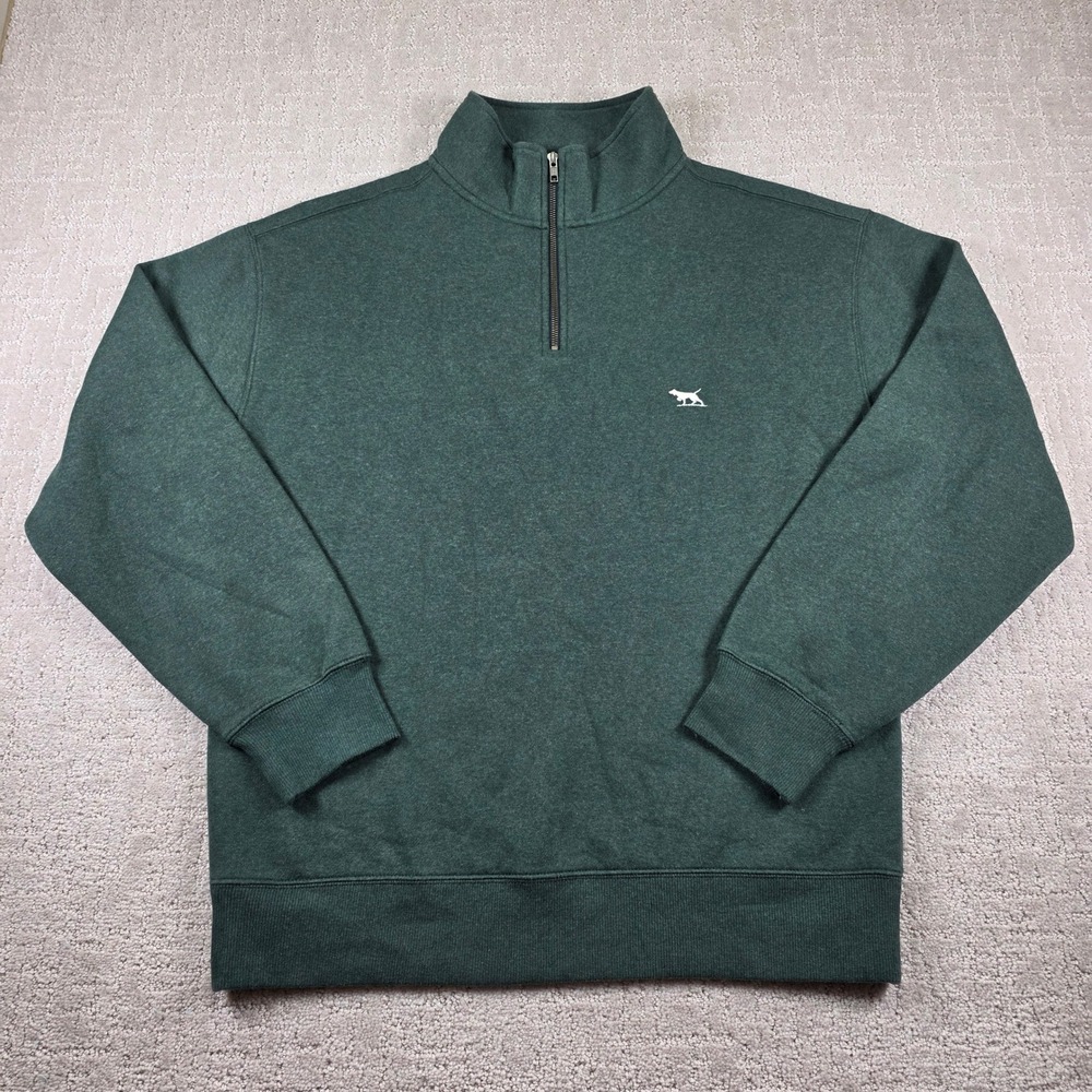 Rodd & Gunn Mens XL Forest Green Heather 1/4 Zip Fleece Pullover Sweatshirt Logo